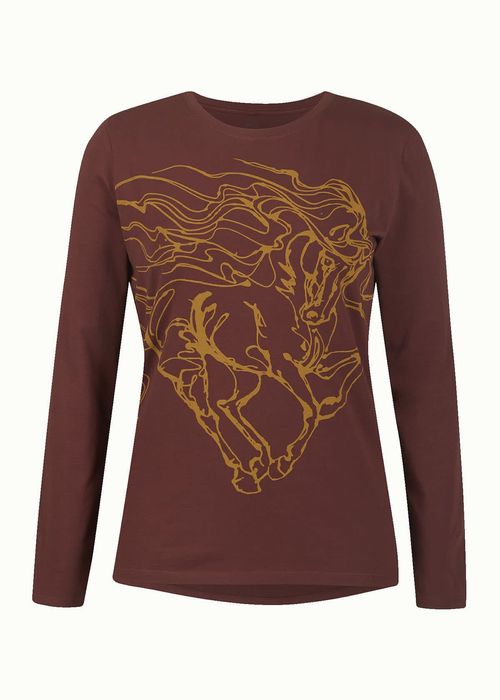 EQL Women's Windy Horse Long Sleeve T-Shirt - Mahogany