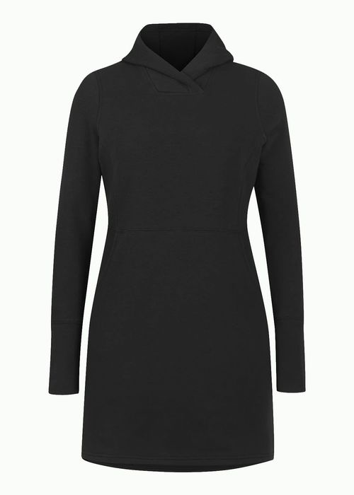EQL Women's Weekender Fleece Hoodie Dress - Black