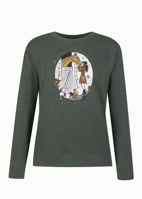 EQL Women's Recycled Fleece Graphic Sweatshirt - Fall Classic Spruce