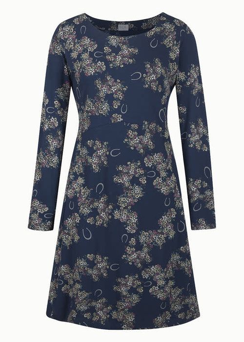 EQL Women's Inspired Scoop Neck Long Sleeve Dress - Admiral Lucky Floral
