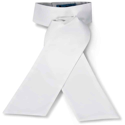 RJ Classics Radnor Traditional Stock Tie - White Cotton Blend