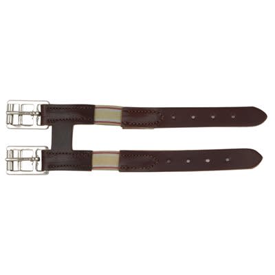 Perri's Leather Girth Extender w/Elastic - Brown