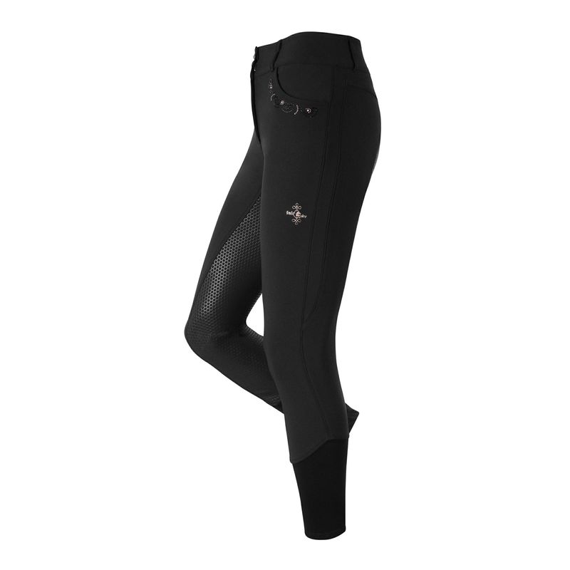 Fair Play Women's Rose Gold Daisy Chic Full Seat Breeches Black