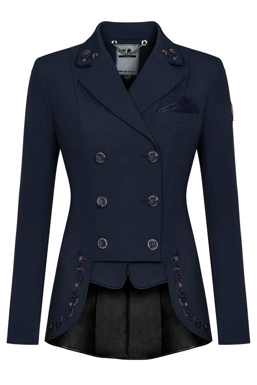 Fair Play Women's Lexim RoseGold Dressage Short Tailcoat - Navy