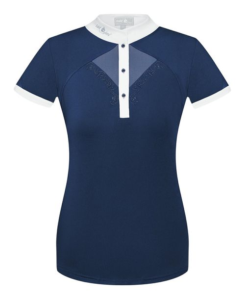 Fair Play Women's Cathrine Short Sleeve Competition Shirt - Navy/White