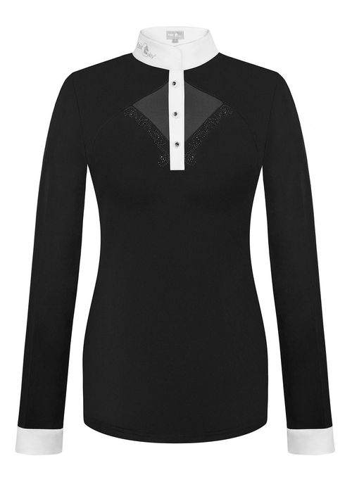 Fair Play Women's Cathrine Long Sleeve Competition Shirt - Black/White