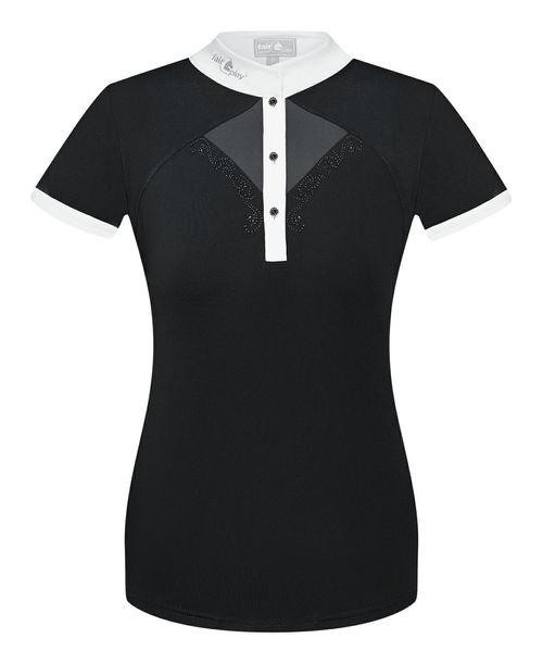 Fair Play Women's Cathrine Short Sleeve Competition Shirt - Black/White
