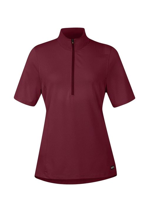 Kerrits Women's Ice Fil Lite Short Sleeve Shirt Solid - Burgundy