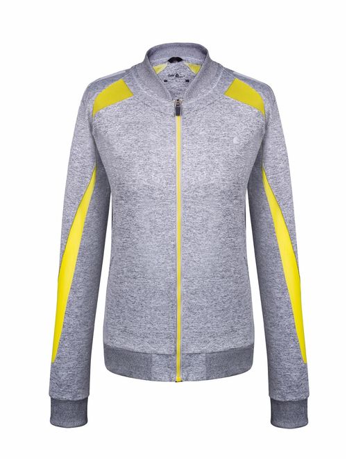 Fair Play Women's Jager Sweatshirt - Grey Melange/Lime