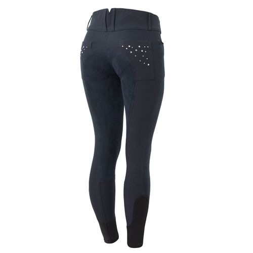 Horze Women's Emma Classic Full Seat Breeches w/Crystals - Dark Navy