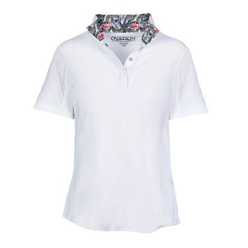 Ovation Kids' Ellie Quarter Snap Short Sleeve Show Shirt - White Zebra