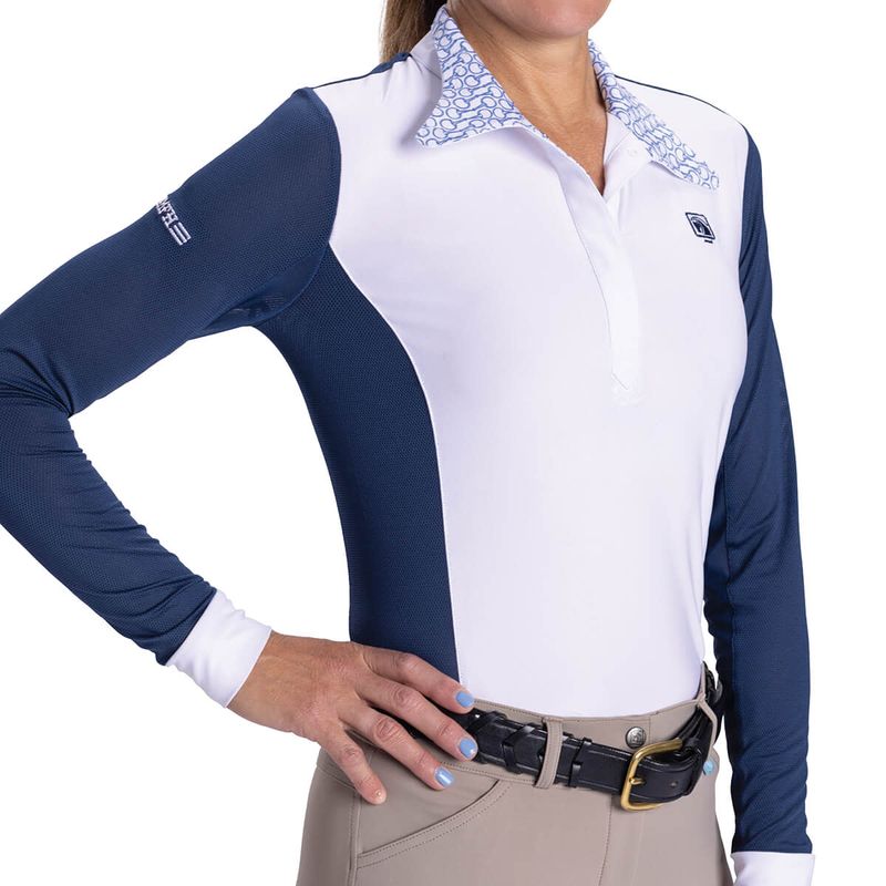 Romfh Women's Signature Long Sleeve Show Shirt - Navy/White