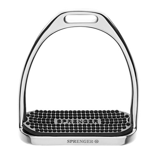 Herm Sprenger Fillis Stirrups - Stainless Steel/Black Pad