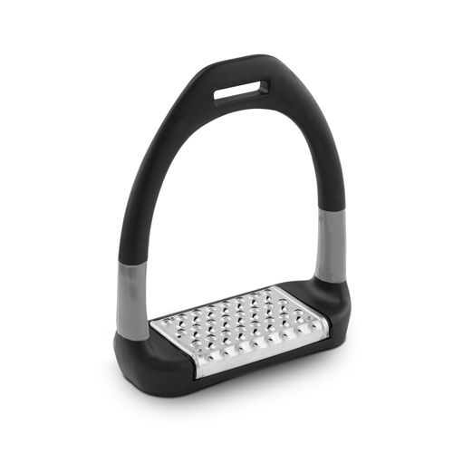 Royal Rider Perfect Flex Stirrups - Black/Grey/Stainless Steel Pad