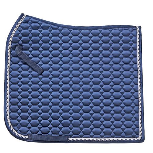 Ovation Elegance Satin Dressage Saddle Pad - Navy