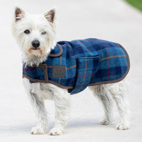 Digby & Fox Tweed Dog Coat - Navy
