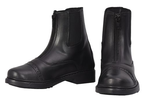 TuffRider Kids' Starter Front Zip Paddock Boots - Black
