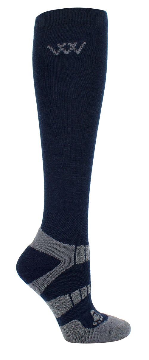 Woof Wear Winter Riding Sock 2 Pairs - Navy/Grey