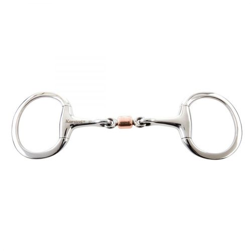 Korsteel Stainless Steel Copper Roller Mouth Eggbutt Snaffle Bit