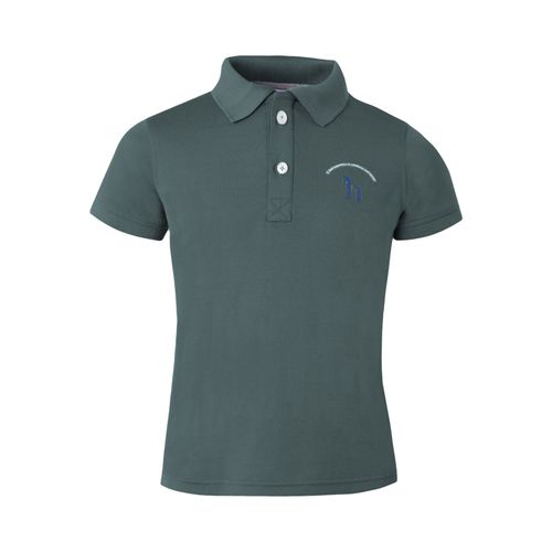 Horze Kids' Rae Technical Polo Shirt - Goblin Blue