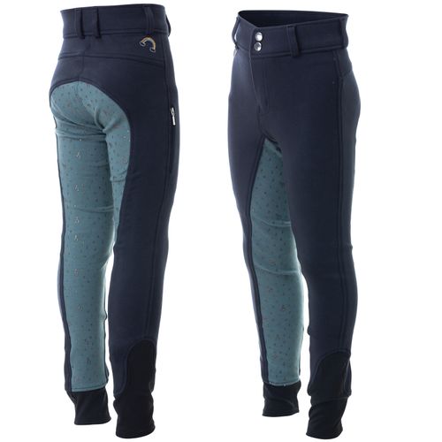 Horze Kids' Samara Full Seat Breeches - Dark Navy