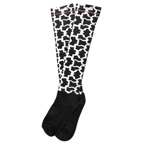 Lettia Women's Padded Boot Socks - Cow Print