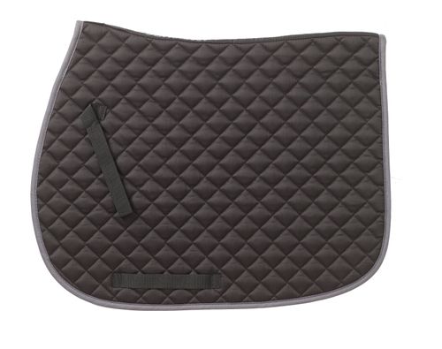 OUTLET: Centaur Imperial Quilted Close Contact Saddle Pad - Horse - Black/Grey