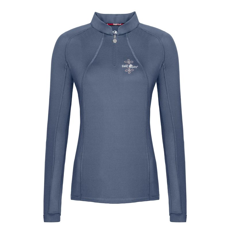 Fair Play Women's Paula Long Sleeve Tech Shirt Steel Blue Fair Play