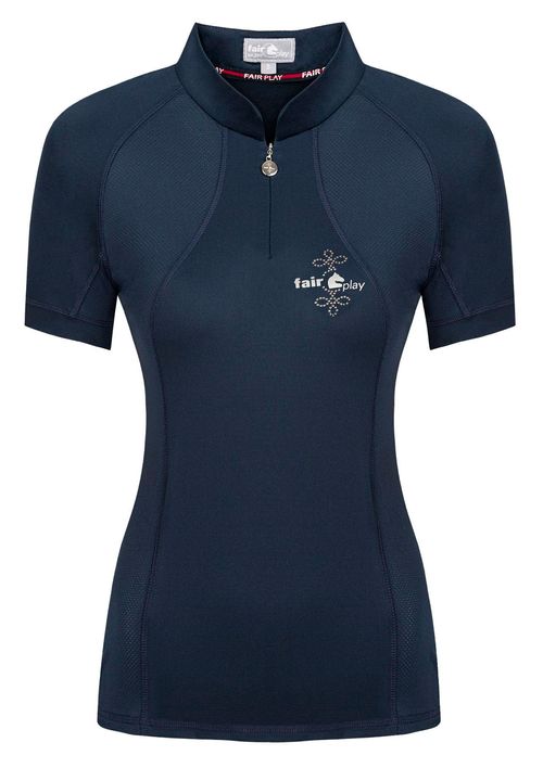 Fair Play Women's Paula Short Sleeve Tech Shirt - Navy