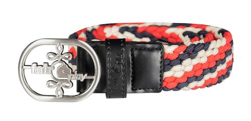 Fair Play Joel Stripe Belt - Navy/Red