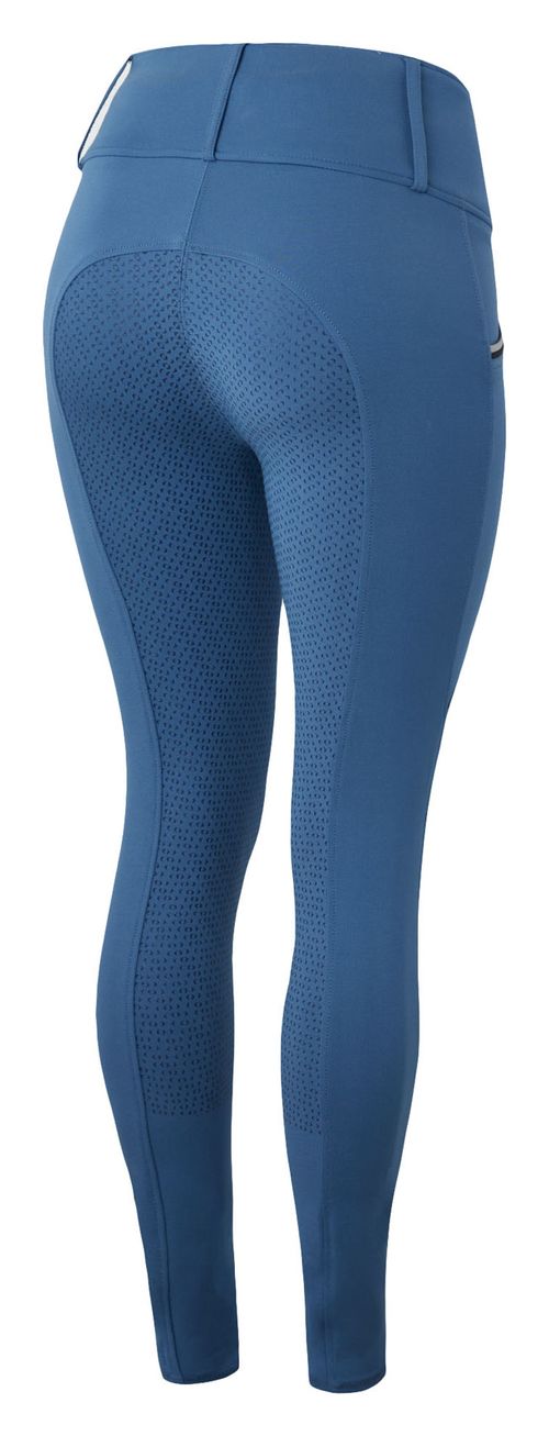 Horze Women's Lucinda High Waist Full Seat Tights - Coronet Blue