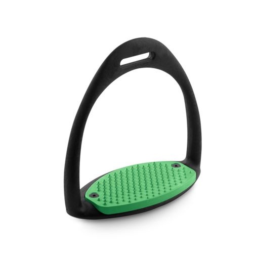 Royal Rider Easy Stirrups - Black/Green Pad