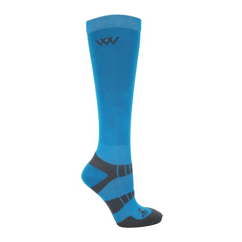 Woof Wear Kids' Young Rider Pro Sock - Turquoise/Grey