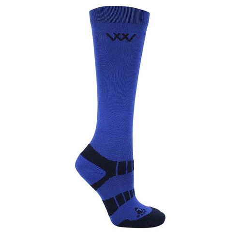 Woof Wear Kids' Young Rider Pro Sock - Electric Blue/Navy