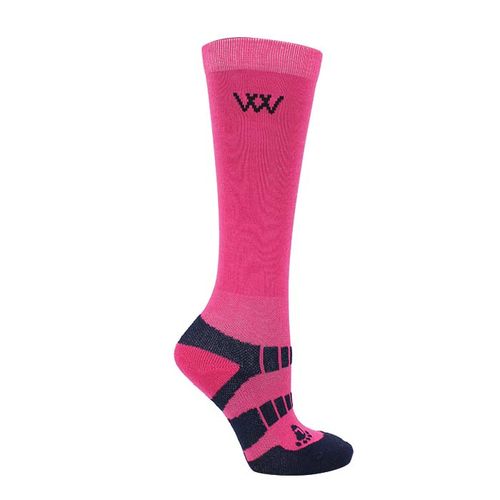 Woof Wear Kids' Young Rider Pro Sock - Pink/Navy