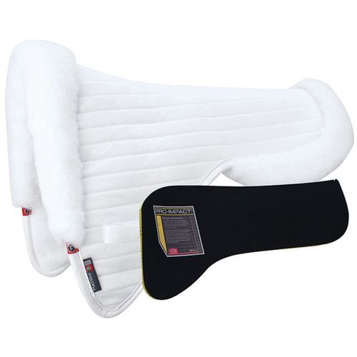 T3 Matrix Dressage Ergonomic Halfpad CoolBack Pro Impact - White