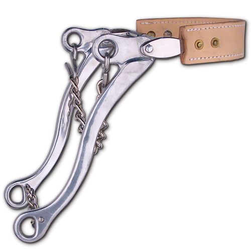 Toklat Hackamore w/Flat Leather Noseband - Aluminum