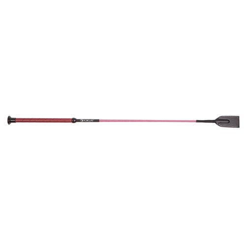 Toklat Faux Leather Handle Crop - Burgundy