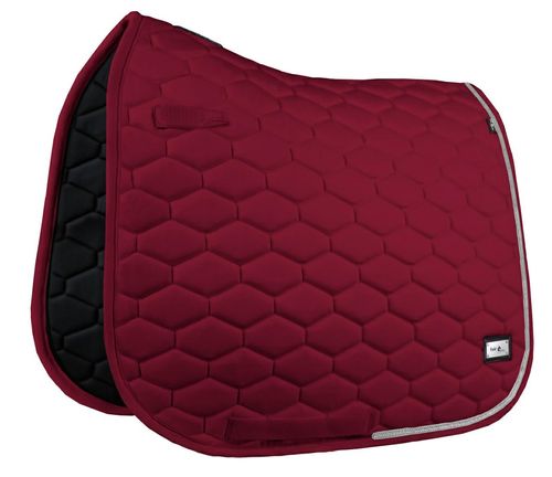 Fair Play Hexagon Crystal Dressage Saddle Pad - Burgundy