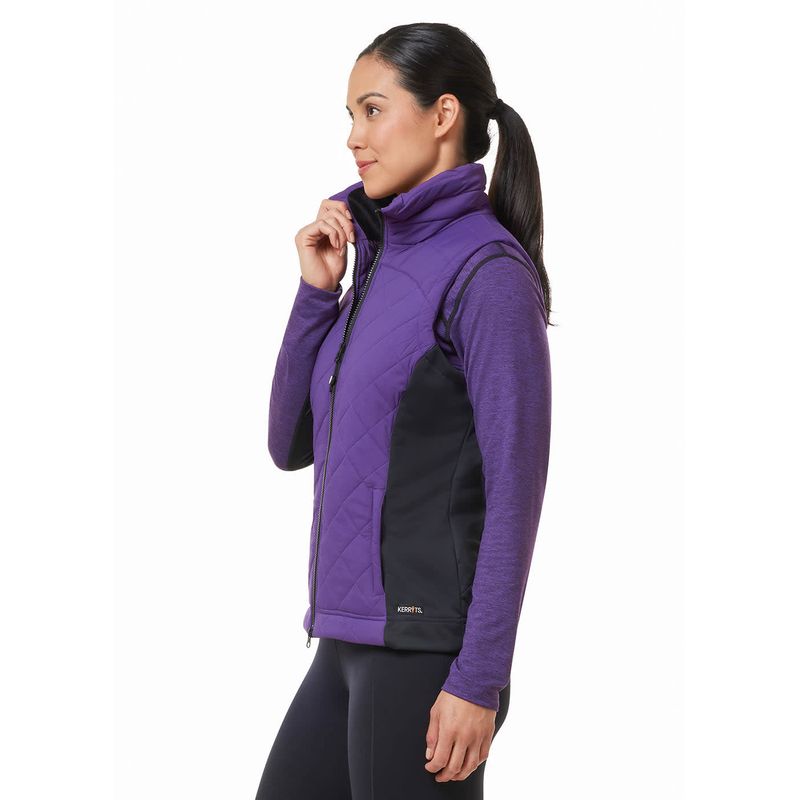 Kerrits Women's Full Motion Quilted Vest - Huckleberry - Kerrits-40708 ...