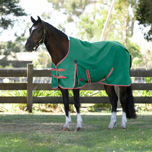 Weatherbeeta Comfitec Prelim Standard Neck Lite - Dark Green/Red/White