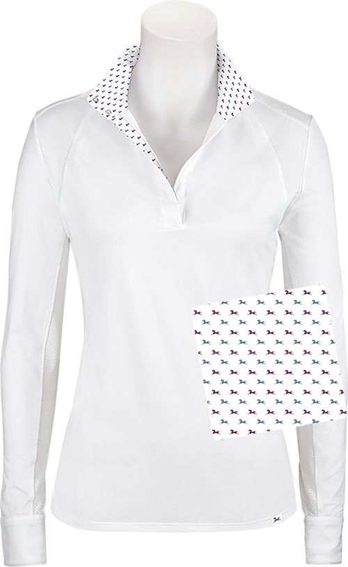 RJ Classics Women's Maddie 37.5 Show Shirt - White/Autumn Logos