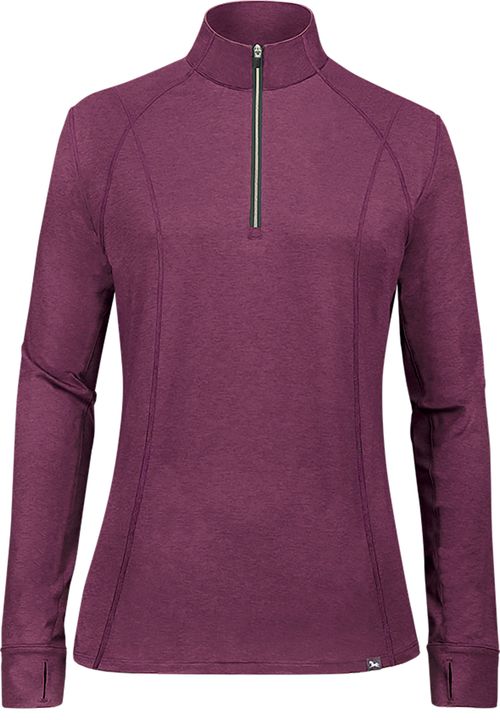 RJ Classics Women's Logan Zip Tech Shirt - Amaranth Heather