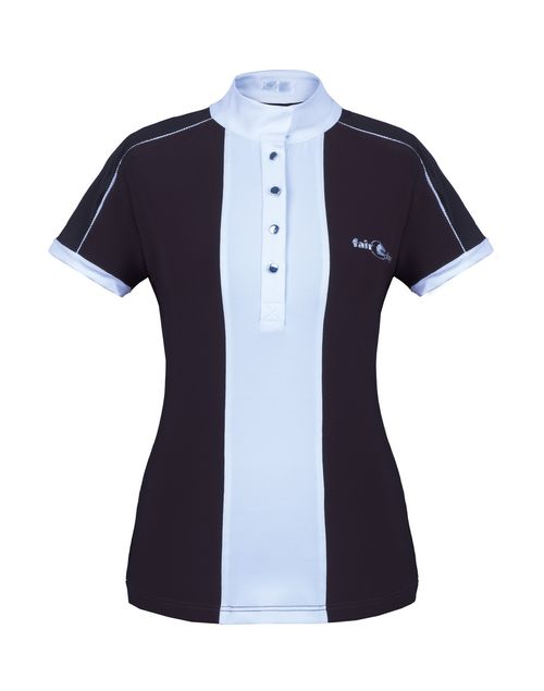 Fair Play Women's Claire Short Sleeve Competition Shirt - Black/White