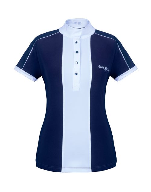 Fair Play Women's Claire Short Sleeve Competition Shirt - Navy/White