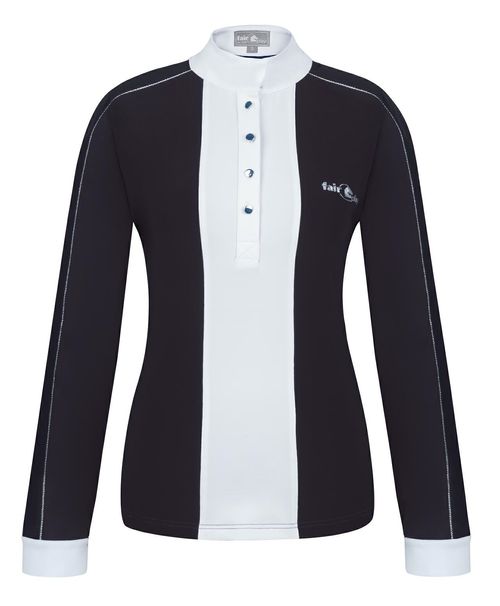 Fair Play Women's Claire Long Sleeve Competition Shirt - Black/White