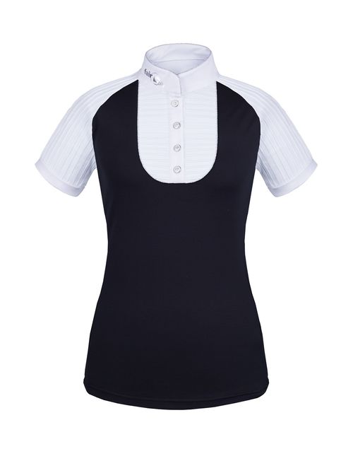 Fair Play Women's Justine Short Sleeve Compeition Shirt - Black/White