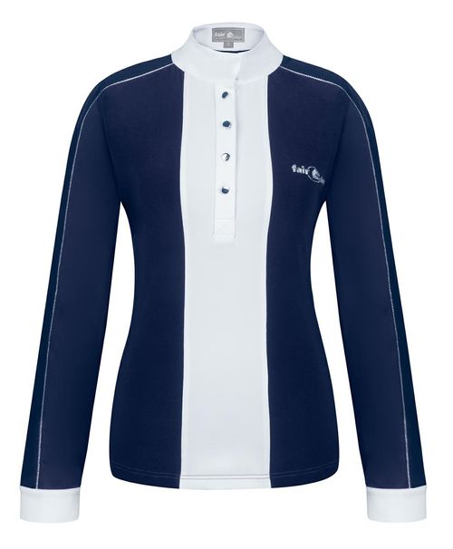 Fair Play Women's Claire Long Sleeve Competition Shirt - Navy/White