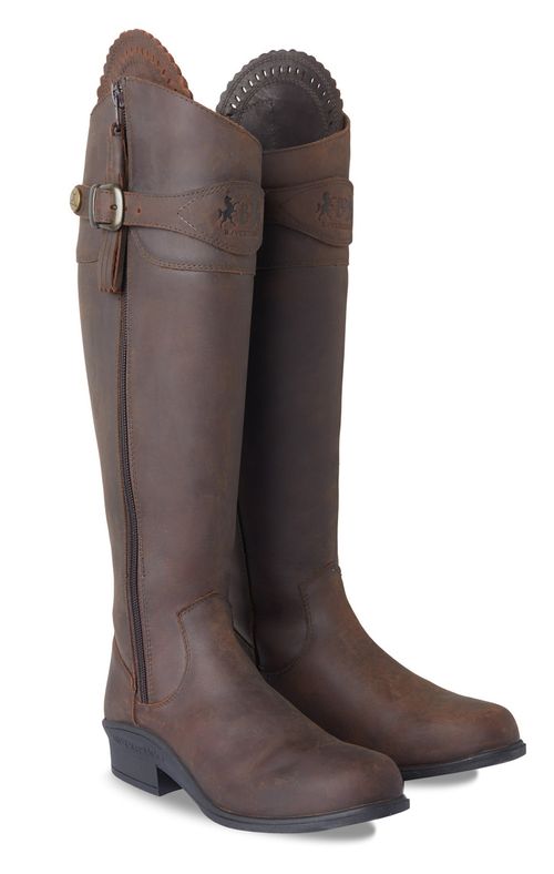 B Vertigo Women's Ashley Waterproof Tall Riding Boots - Brown