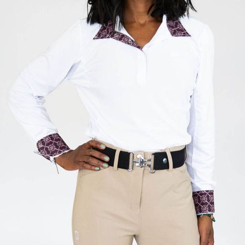 Romfh Women's Lindsay Long Sleeve Show Shirt - White/Mahogany Bit Floret